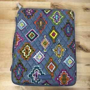 Vera Bradley Retired PAINTED MEDALLIONS Tablet Tamer Organizer Zip Case 9 x 12"